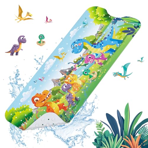 SHUCHING Badewannenmatte rutschfest Kinder, Antirutschmatte Badewanne 100 X 40 cm, Duschmatte rutschfest Kinder, 100% BPA Frei, Maschinenwaschbar, Dinosaurier SHUCHING Badewannenmatte rutschfest Kinder, Antirutschmatte Badewanne 100 X 40 cm, Duschmatte rutschfest Kinder, 100% BPA Frei, Maschinenwaschbar, Dinosaurier von SHUCHING