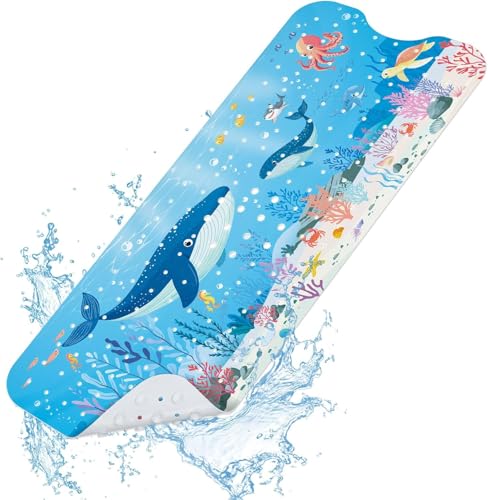 SHUCHING Badewannenmatte rutschfest Kinder, Antirutschmatte Badewanne 100 X 40 cm, Duschmatte rutschfest Kinder, 100% BPA Frei, Maschinenwaschbar, Ozeanwale SHUCHING Badewannenmatte rutschfest Kinder, Antirutschmatte Badewanne 100 X 40 cm, Duschmatte rutschfest Kinder, 100% BPA Frei, Maschinenwaschbar, Ozeanwale von SHUCHING