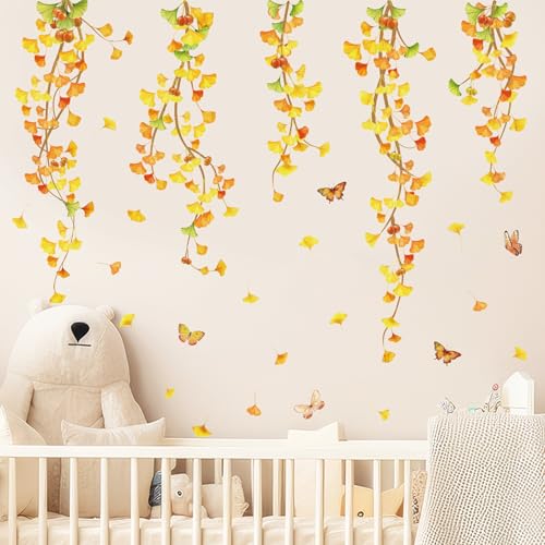 SHUCHING Wandtattoo Ginkgo Blätter, Wandaufkleber Herbst Gelbe Blätter, Selbstklebend Wandsticker für Wohnzimmer Schlafzimmer Kinderzimmer Küche SHUCHING Wandtattoo Ginkgo Blätter, Wandaufkleber Herbst Gelbe Blätter, Selbstklebend Wandsticker für Wohnzimmer Schlafzimmer Kinderzimmer Küche von SHUCHING