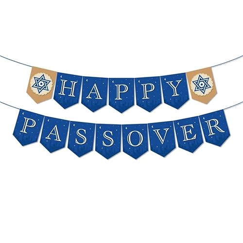 SHUCK24 Dekorative Girlande Happy Passover für Pessach, schmücken sie Ihr Zuhause für den Sederabend! von SHUCK24