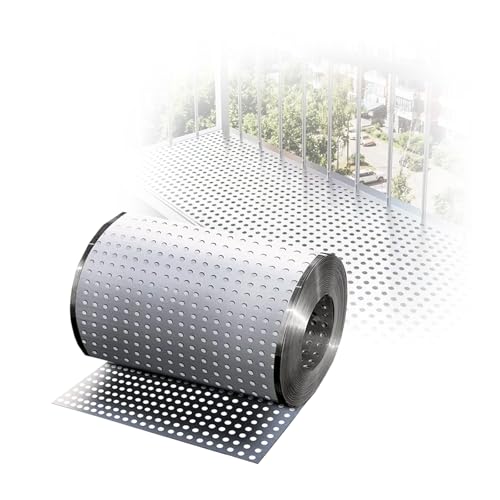 Lochblech aus Edelstahl 304,Fensterpolster zur Diebstahlsicherung,geeignet for Anwendungen in den Bereichen Technik,Wartung,Belüftung,Diebstahlsicherung und Abschirmung(W55*L900cm/W21.6*L354.3in) von SHUDONGDEN