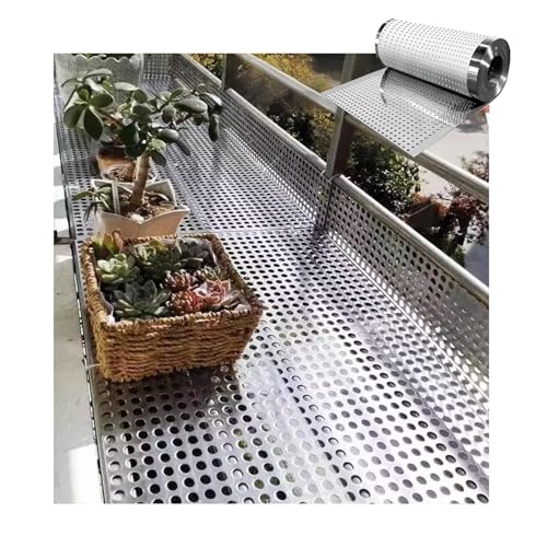 Perforierte Metallbleche, Lochblech aus Edelstahl 304, 0,3 mm dick, 8 mm Loch, DIY-Lüftungsgitter, dekoratives Netzpaneel for Innen- und Außenprojekte(W10*L400cm/W3.93*L157.4in) von SHUDONGDEN