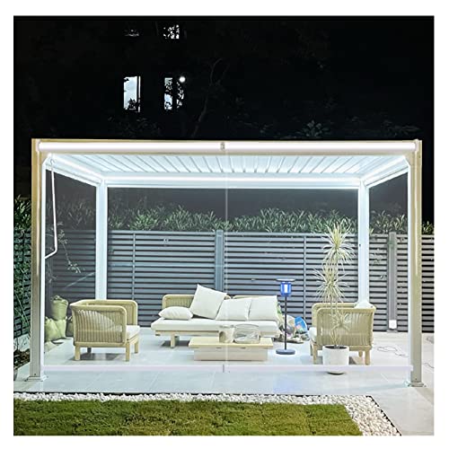SHUDONGDEN Transparentes Wasserdichtes Rollo,Transparent Wasserdichtes Roll-Up-Rollo,Transparente Rollo,Rollos Klarer Außenrollo Außen Pergola Rollo Jalousie,Transparente Rollos,90x280cm/35.4x110.2in von SHUDONGDEN