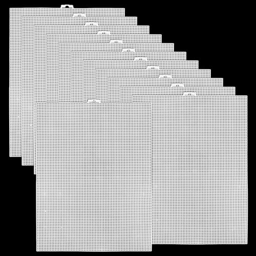 12 Stück Plastic Canvas Sheets 7CT 7 CountKunststoff Mesh Canvas Sheet Kit von SHUESS