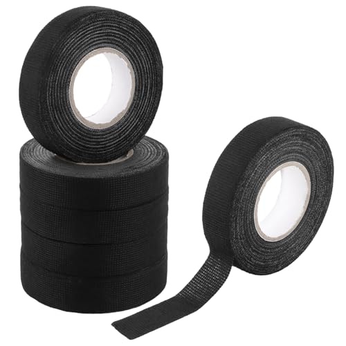 SHUESS 10 Stück Isolierband Auto Kabelbaumband Selbstklebendes Mehrzweckfilzband Hochtemperaturbeständige Geräuschdämpfung Gewebeband für Kfz Haushalt Elektrische Kabel Stoffband 15 m x 19 mm von SHUESS