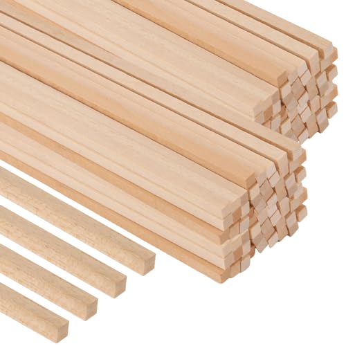 SHUESS 100 Stück Holzstäbe 30cm, 5mm Holzstäbchen Eckig, Unbehandelte Natürliche Bambusstäbe zum Bastelnfür Handwerk und Heimwerker SHUESS 100 Stück Holzstäbe 30cm, 5mm Holzstäbchen Eckig, Unbehandelte Natürliche Bambusstäbe zum Bastelnfür Handwerk und Heimwerker von SHUESS
