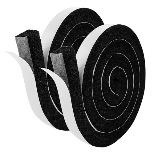 SHUESS 2 Rollen Dichtungsband Selbstklebend,Moosgummi Selbstklebend 25mm(B) x20mm(D), Schaumstoff Dichtungsband für Fenster Türdichtungen Siegel Anti-Kollision Schalldämmung, Gesamtlänge 5 m von SHUESS
