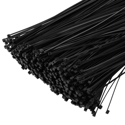 SHUESS 2000 Stück Kabelbinder Schwarz, 200mm x 1.8mm, UV-beständig, Selbstsichernde Kabelbinder für drinnen und draußen SHUESS 2000 Stück Kabelbinder Schwarz, 200mm x 1.8mm, UV-beständig, Selbstsichernde Kabelbinder für drinnen und draußen von SHUESS