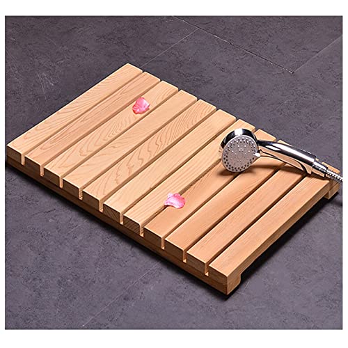 SHUITUKOUU Bambus Badematte,Duschmatte rutschfest,Bambus-Badematte, Badematten Aus Holz Für Badezimmer Im Freien, Duschen Im Freien, wasserdichte Badezimmermatten, Anpassbar,30x30cm/12x12in von SHUITUKOUU