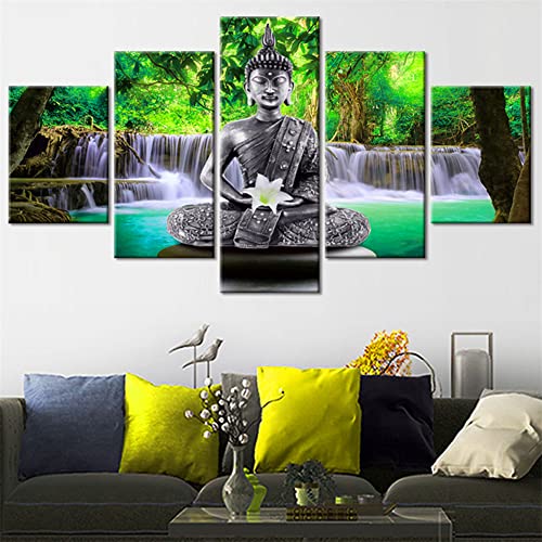 5-teiliger 5D Diamant Painting Bilder Kits für Erwachsene DIY Diamond Painting Voll Kreuzstich Stickerei kristall Strass Diamant Malerei Kunst Handwerk für Hauptwanddekor(Landschaft),Size2 von SHUIYAZI