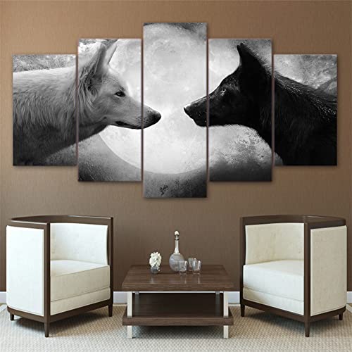 DIY 5D Diamant Painting Bilder Kit für Erwachsene Kinder Full Diamond Painting Groß Stickerei Kreuzstich Strass Diamant Malerei Kunst Handwerk für Hauptwanddekor(Liebhaber Wolf)-Square drill,Size6 von SHUIYAZI