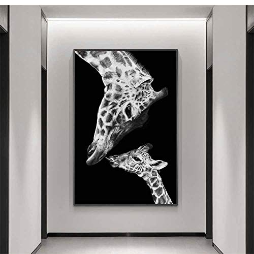 DIY 5D Diamond Painting Bilder Set Full Groß Diamant Painting Vollbohrer Kit Erwachsene Kinder Strass Stickerei Kreuzstich Arts Craft Malerei zubehör für Home Wand Decor(Graue Giraffe),80x160cm von SHUIYAZI