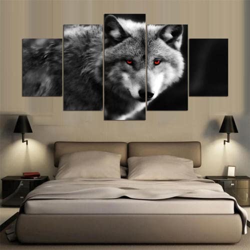 Diamond Painting DIY 5D Diamant Painting Bilder kits Full Groß Diamant Malerei Erwachsene Kinder Vollbohr Kristall Strass Stickerei Arts Craft für Home Wand-Decor(Tier Wolf)-Square drill,Size5 von SHUIYAZI