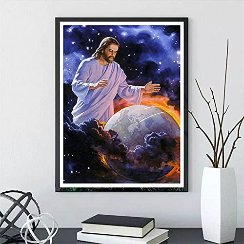 Diamond Painting kinder, 5D Diamant Painting Bilder DIY Diamant Malerei Set Erwachsene, Daiments Painting Kreuzstich Full Stickerei Strass für Wand Heimdekoration Planet Jesus-Round drill, 50x70cm Diamond Painting kinder, 5D Diamant Painting Bilder DIY Diamant Malerei Set Erwachsene, Daiments Painting Kreuzstich Full Stickerei Strass für Wand Heimdekoration Planet Jesus-Round drill, 50x70cm von SHUIYAZI