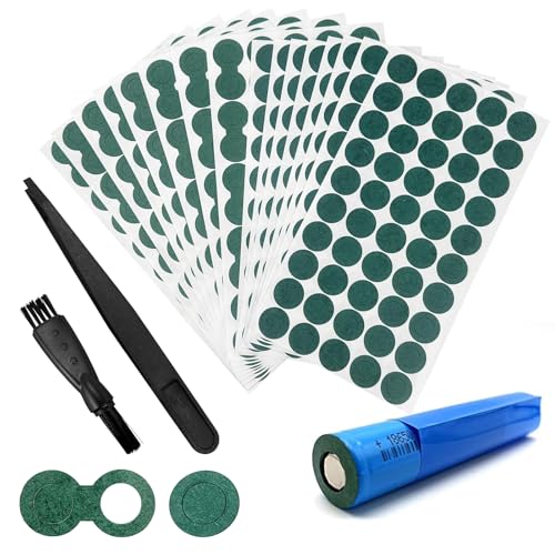 600 Stk Ctyjia 18650 Lithium Batterien Isolatorringe, Isolierend Selbstklebendes Papier Mit Kunststoffpinzette, Reinigungsbürste von SHUIYUE