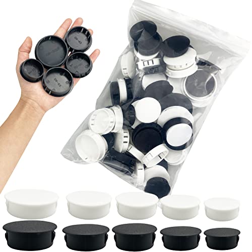 72 Stück abdeckkappen für bohrlöcher, 35/38/40/45/50 mm, Kunststoff Lochstopfen für Löcher Möbellochstopfen für Verriegelungslöcher Rohre Möbel von SHUIYUE