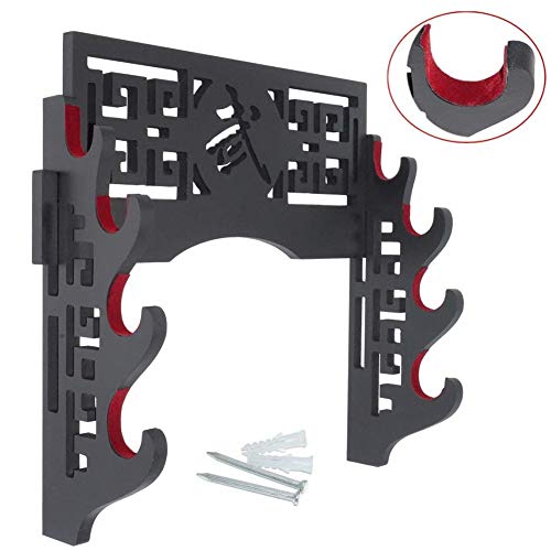 SHULI Schwerthalter zur Wandbefestigung, Schwerthalter, japanischer Samurai, Halterung für Schwert und Schwert Standard, 4-Tier von SHULI