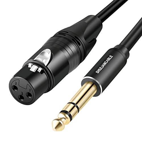 SHULIANCABLE 1/4 Zoll Klinke TRS symmetrisch auf XLR Buchse Mikrofonkabel, XLR auf 6,35 mm Stecker TRS-Kabel, Geeignet für Mikrofone, Aktive Lautsprecher, Bühne, DJ, Studio Audio-Konsole (Female, 10M) SHULIANCABLE 1/4 Zoll Klinke TRS symmetrisch auf XLR Buchse Mikrofonkabel, XLR auf 6,35 mm Stecker TRS-Kabel, Geeignet für Mikrofone, Aktive Lautsprecher, Bühne, DJ, Studio Audio-Konsole (Female, 10M) von SHULIANCABLE