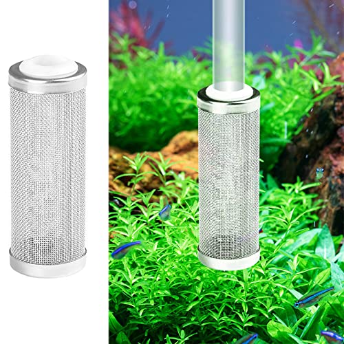 SHULLIN 2 Stück Aquarium Filter Guard Filterschutz Aquarium Aussenfilter 12mm Aquarium Schutzhülle Schutz Aquarium Mesh Net Filter Schutzstroemungs Einlass Düse Filternetz Hülse für Aquarium von SHULLIN