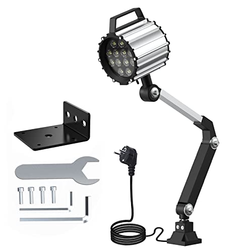 LED Werkzeug Drehmaschine Lampe Maschinenleuchte Lange Arm12W110V 220V Arbeitsleuchteeinstellbar Wasserdicht Arbeitsscheinwerfer (12W) von S SHUN CAN DA