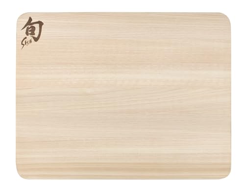 KAI Shun Schneidbrett Hinoki, Größe S - Japanische Zypresse - Abmessung 27,5 x 21,5 x 1 cm Schneidunterlage Holzbrett zum Schneiden von KAI