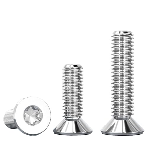 SHUNCHG 20 Stück M6x12mm Senkkopfschrauben,Torx Edelstahl A2 V2A Senkkopfschrauben mit Innensechsrund/Torx-Antrieb, Flachkopfschrauben für Maschinen, Möbel,Holz,silber SHUNCHG 20 Stück M6x12mm Senkkopfschrauben,Torx Edelstahl A2 V2A Senkkopfschrauben mit Innensechsrund/Torx-Antrieb, Flachkopfschrauben für Maschinen, Möbel,Holz,silber von SHUNCHG