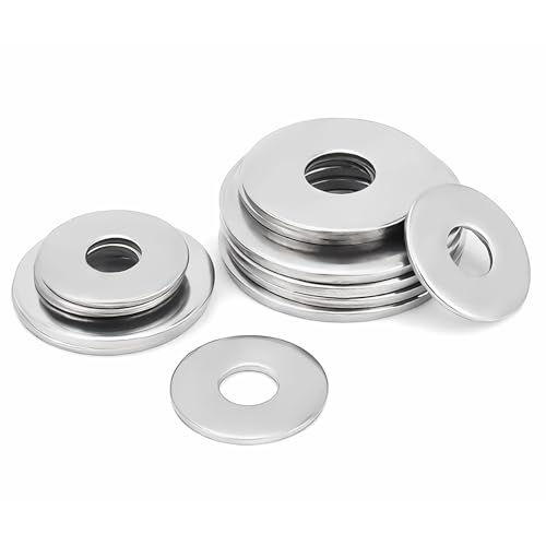 SHUNCHG 50 Stück Unterlegscheiben M10 x 25mm, Unterlegscheiben M10 Edelstahl A2 V2A 304 Karosseriescheiben, Diese Beilagscheiben sind geeignet für Muttern, Schrauben und Gewindestangen von SHUNCHG