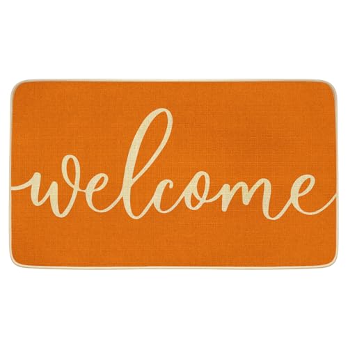 SHUNLCD Orange Welcome Fall Fußmatte Herbst Home Decor Indoor Outdoor rutschfeste Bodenmatte für Eingang, Außeneingang, Terrasse, 43,2 x 76,2 cm SHUNLCD Orange Welcome Fall Fußmatte Herbst Home Decor Indoor Outdoor rutschfeste Bodenmatte für Eingang, Außeneingang, Terrasse, 43,2 x 76,2 cm von SHUNLCD