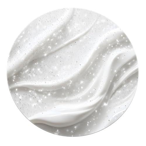 SHUODAOCO Abstraktes Design weiche Wohnzimmer Runde Teppiche 200cm - Weiß Glitzer Textur Druck Runde Fläche Teppich rutschfest dünn für Schlafzimmer Ankleidezimmer SHUODAOCO Abstraktes Design weiche Wohnzimmer Runde Teppiche 200cm - Weiß Glitzer Textur Druck Runde Fläche Teppich rutschfest dünn für Schlafzimmer Ankleidezimmer von SHUODAOCO