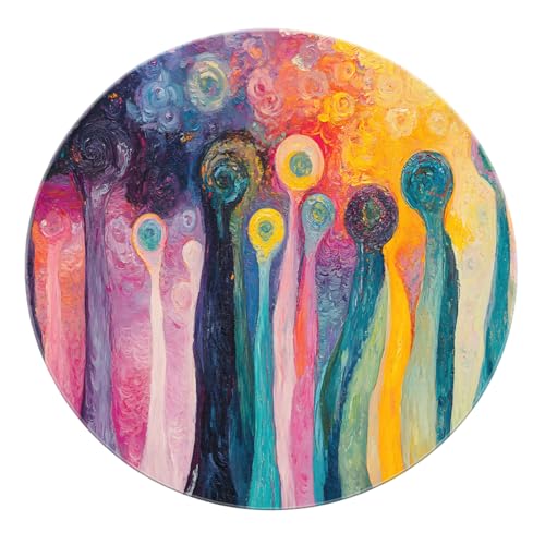 SHUODAOCO Bunter runder Teppich mit Spiralstreifenmuster 90cm - Boho Soft Faltbare rutschfeste Kreisteppiche für Bauernhausküche Waschküche Kinderzimmer SHUODAOCO Bunter runder Teppich mit Spiralstreifenmuster 90cm - Boho Soft Faltbare rutschfeste Kreisteppiche für Bauernhausküche Waschküche Kinderzimmer von SHUODAOCO