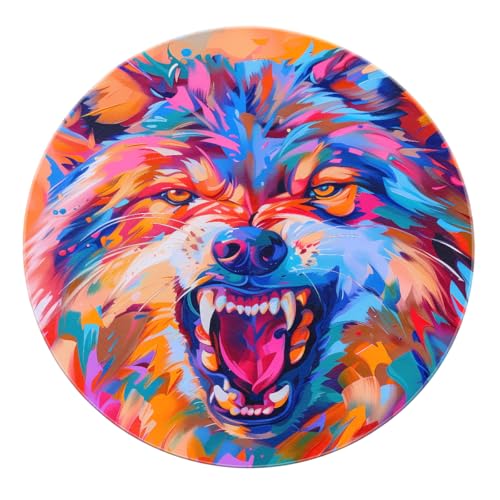 SHUODAOCO Moderne Wolf Runde Bereich Teppiche 100cm - Natürliches Tier waschbar rutschfeste weiche Kreis Türmatte für Wohnzimmer Schlafzimmer Balkon Wohnkultur SHUODAOCO Moderne Wolf Runde Bereich Teppiche 100cm - Natürliches Tier waschbar rutschfeste weiche Kreis Türmatte für Wohnzimmer Schlafzimmer Balkon Wohnkultur von SHUODAOCO
