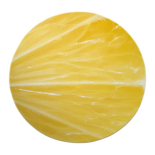 SHUODAOCO Obst Faltbare runde Küche Throw Teppich 120cm - Gelb Zitrusscheibe Muster Kreis Teppiche Low Pile Soft für Schlafzimmer Kinderzimmer Mädchen Zimmer Matte von SHUODAOCO