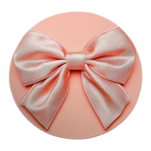 SHUODAOCO Textur Soft Bow Floral Round Teppiche 100cm - Rosa Faltbare rutschfeste Türmatte für Kinderzimmer Schlafzimmer Home Decor Badezimmer Eingangsbereich Gästezimmer von SHUODAOCO