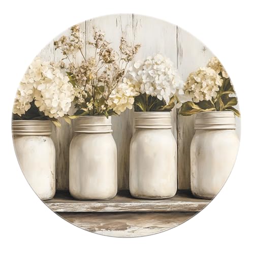 SHUODAOCO Weißer floraler runder Teppich 200cm - Vintage-Stil Kreis Wurfmatte faltbar weich für Bauernhaus Esszimmer Kinderzimmer Gästezimmer Wohnkultur SHUODAOCO Weißer floraler runder Teppich 200cm - Vintage-Stil Kreis Wurfmatte faltbar weich für Bauernhaus Esszimmer Kinderzimmer Gästezimmer Wohnkultur von SHUODAOCO