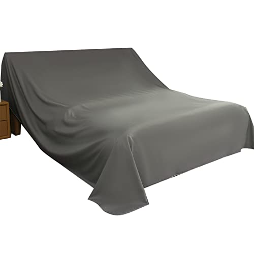 SHUOJIA Sofa-Möbelschutz, Staubdichter Stoffbezug, Staubdichter Stoffbezug, Möbel, Staubschutz Für Sofas/Nachttisch/Tische/Esstisch, Waschbarer Möbelschutz (Dark Grey,2.4X5m) von SHUOJIA