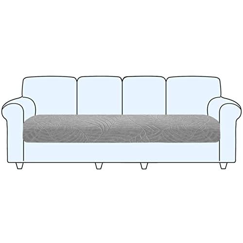 SHUOJIA Sofa Sitzkissenbezug, Sofa Sitzkissenbezug Stretch,Husse Überzug Bezug Für Sofa Sitzkissen, rutschfest Stoff Europäisches Muster (Light Grey,Large-4-Seater) von SHUOJIA