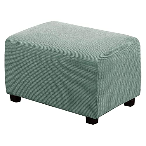 SHUOJIA Stretch Ottomane Bezug Ottomane Schonbezug Sofabezug Hocker Protector Aufbewahrung (Mint Green,L) von SHUOJIA