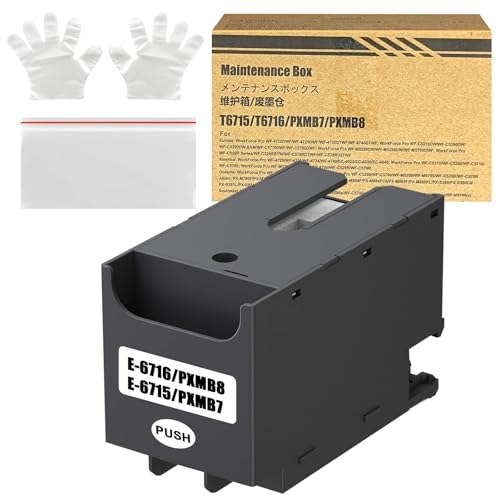 SHUOLEI T6715 T6716 Tinten Wartungsbox C13T671500 C13T671600 Kompatibel für Workforce Pro WF-4720DWF WF-4725DWF WF-4730DTWF WF-4740DTWF WF-C529R WF-C529RDTW WF-C579RDTWF WF-C579RDWF Drucker (1-Pack) von SHUOLEI