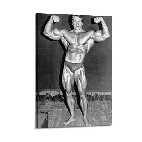 Arnold Schwarzenegger Bodybuilding Black And White Art Leinwand Kunst Poster Und Wandkunst Bilddruck Moderne Familienzimmer Dekor 16x24inch(40x60cm) von SHUPSY