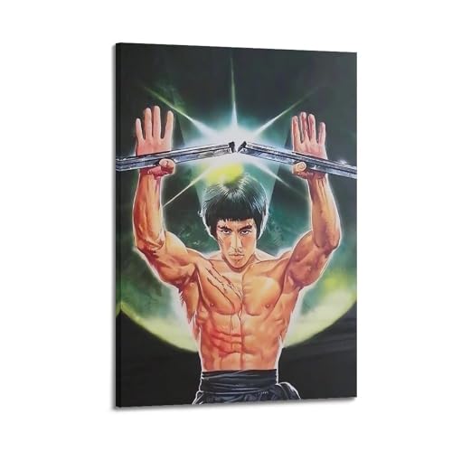 Bruce Lee Vintage Art Leinwand Kunst Poster Und Wandkunst Bilddruck Moderne Familienzimmer Dekor 12x18inch(30x45cm) von SHUPSY