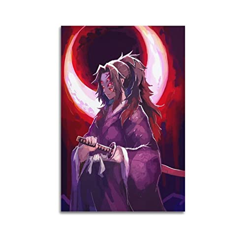 Demon Slayer Role Kokushibo Poster Dekorative Malerei Leinwand Wandkunst Wohnzimmer Poster Schlafzimmer Malerei 12x18inch(30x45cm) von SHUPSY