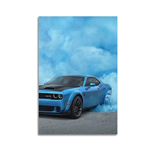 SHUPSY Car Poster Dodge Challenger Poster Dekorative Malerei Leinwand Wandkunst Wohnzimmer Poster Schlafzimmer Malerei 24x36inch(60x90cm) von SHUPSY