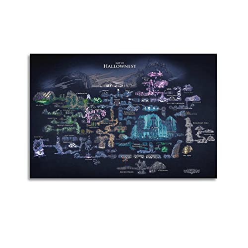 SHUPSY Hollow Knight Poster Dekorative Malerei Leinwand Wandkunst Wohnzimmer Poster Schlafzimmer Malerei 24x36inch(60x90cm) von SHUPSY