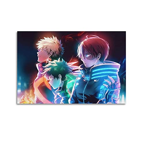 SHUPSY My Hero Academia Anime Role Todoroki Shoto And Bakugou Katsuki Poster Dekorative Malerei Leinwand Wandkunst Wohnzimmer Poster Schlafzimmer Malerei 08x12inch(20x30cm) von SHUPSY