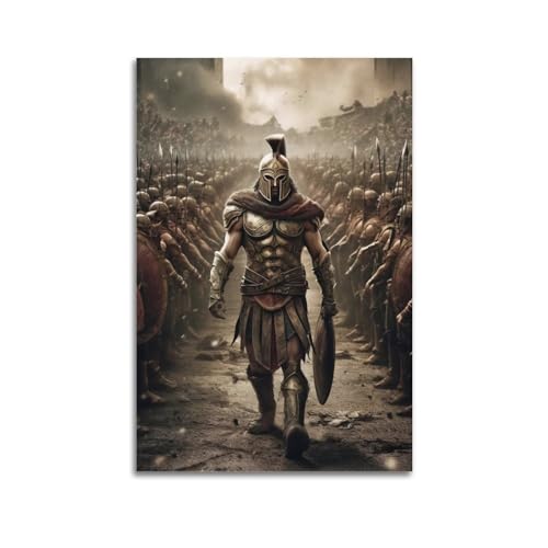 SHUPSY Spartan Warrior Art Poster Dekorative Malerei Leinwand Wandkunst Wohnzimmer Poster Schlafzimmer Malerei 12x18inch(30x45cm) von SHUPSY