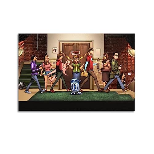 SHUPSY The Big Bang Theory Cartoom Poster Dekorative Malerei Leinwand Wandkunst Wohnzimmer Poster Schlafzimmer Malerei 12x18inch(30x45cm) von SHUPSY