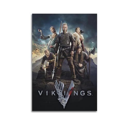 TV Series Vikings Leinwand Kunst Poster Und Wandkunst Bilddruck Moderne Familienzimmer Dekor 12x18inch(30x45cm) von SHUPSY