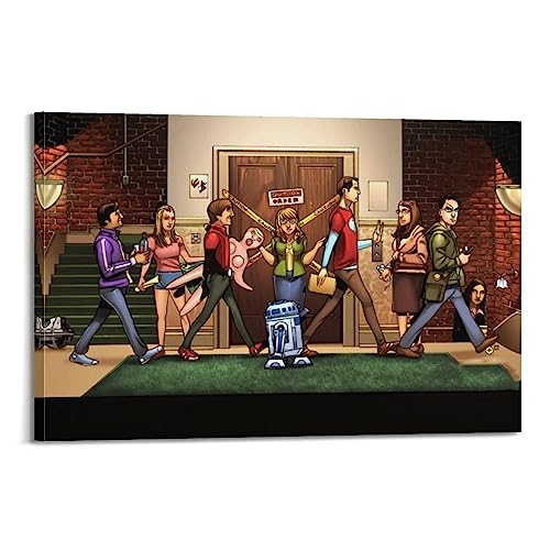 The Big Bang Theory Cartoom Leinwand Kunst Poster Und Wandkunst Bilddruck Moderne Familienzimmer Dekor 16x24inch(40x60cm) von SHUPSY