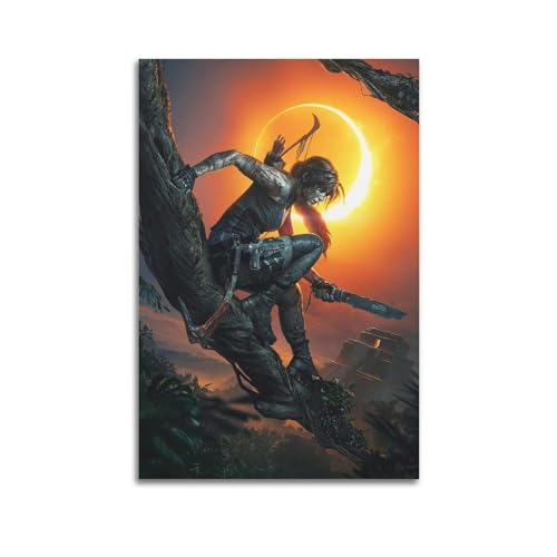 Tomb Raider Lara Croft Leinwand Kunst Poster Und Wandkunst Bilddruck Moderne Familienzimmer Dekor 24x36inch(60x90cm) von SHUPSY
