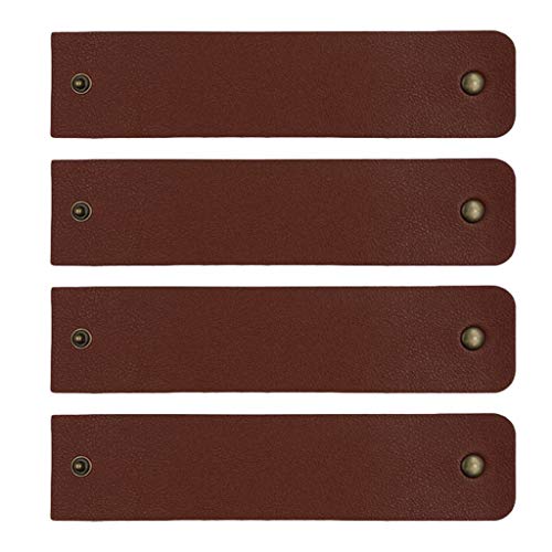 SHURROW Leder Serviettenringe 4er Set Handgemachter Rustikaler Serviettenhalter für Tischdeko Home Serviettenring braun von SHURROW